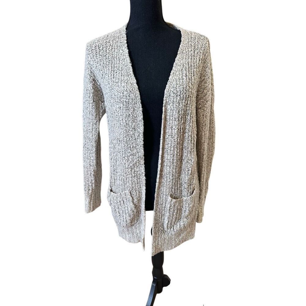 Pink Republic Salt & Pepper Marled Knit Cardigan |Sz Large